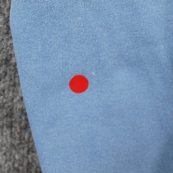 Reformation Sweatshirt Small Hunter Cropped Blue Fleece Crewneck Pullover Casual - Picture 7 of 15